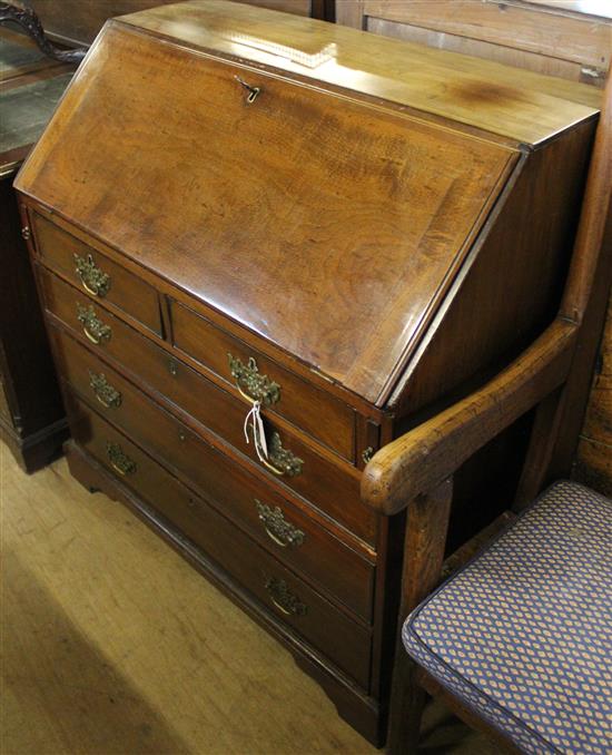 George III mahogany bureau